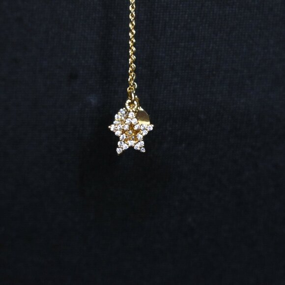 BaubleBar Tiered Necklace Gold Tone Chain Pave Star and Moon Layered - Picture 4 of 6
